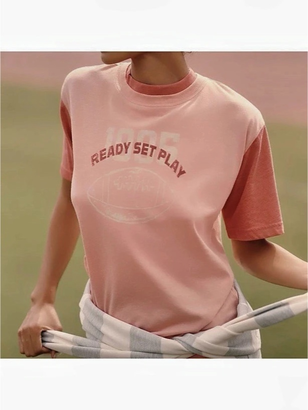 Daily Practice Anthropologie Ready Set Play Graphic Tee Cotton Blend Size XL NEW